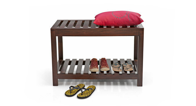 Marco Luggage Bench Dark Walnut